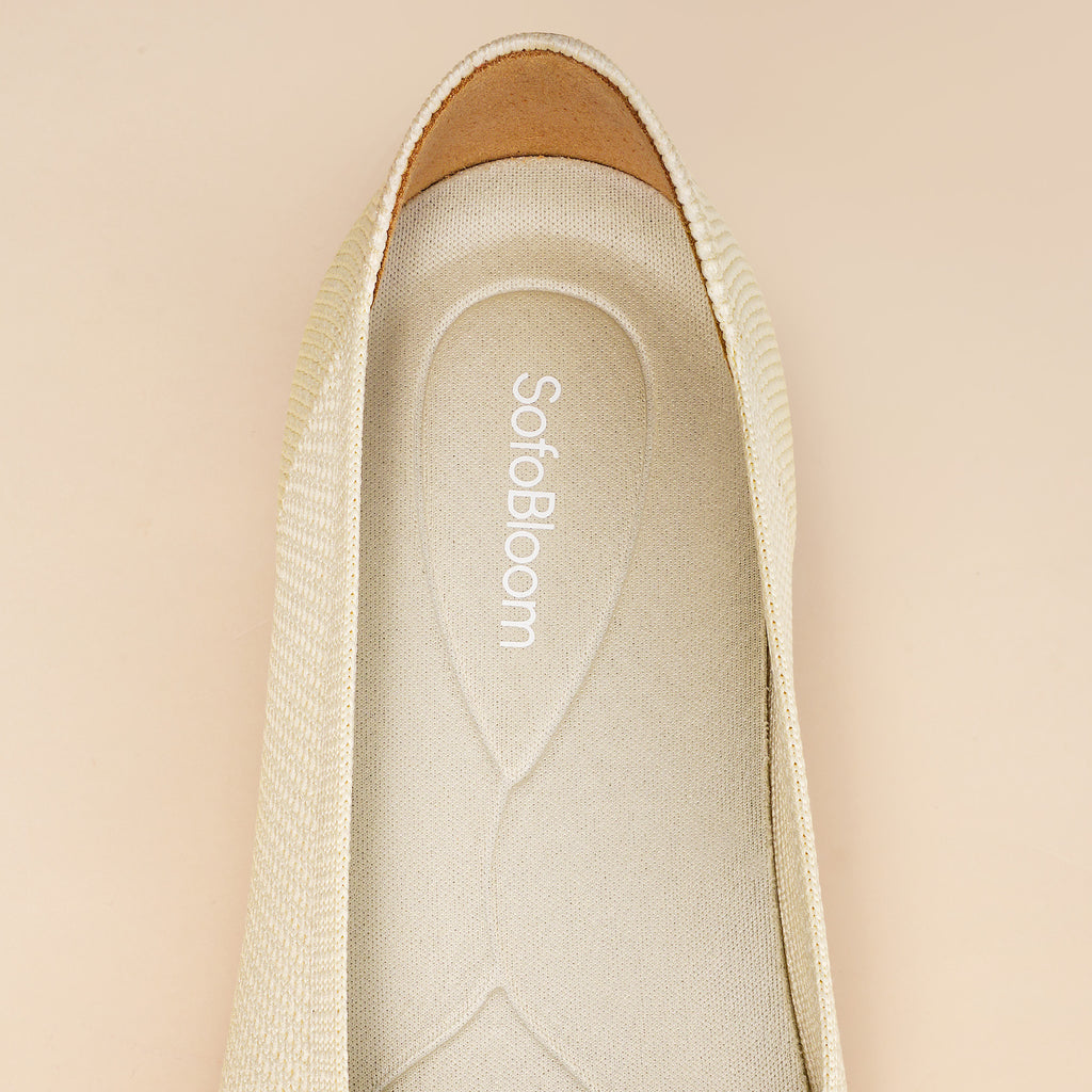 黑白經典舒適職場返工平底鞋