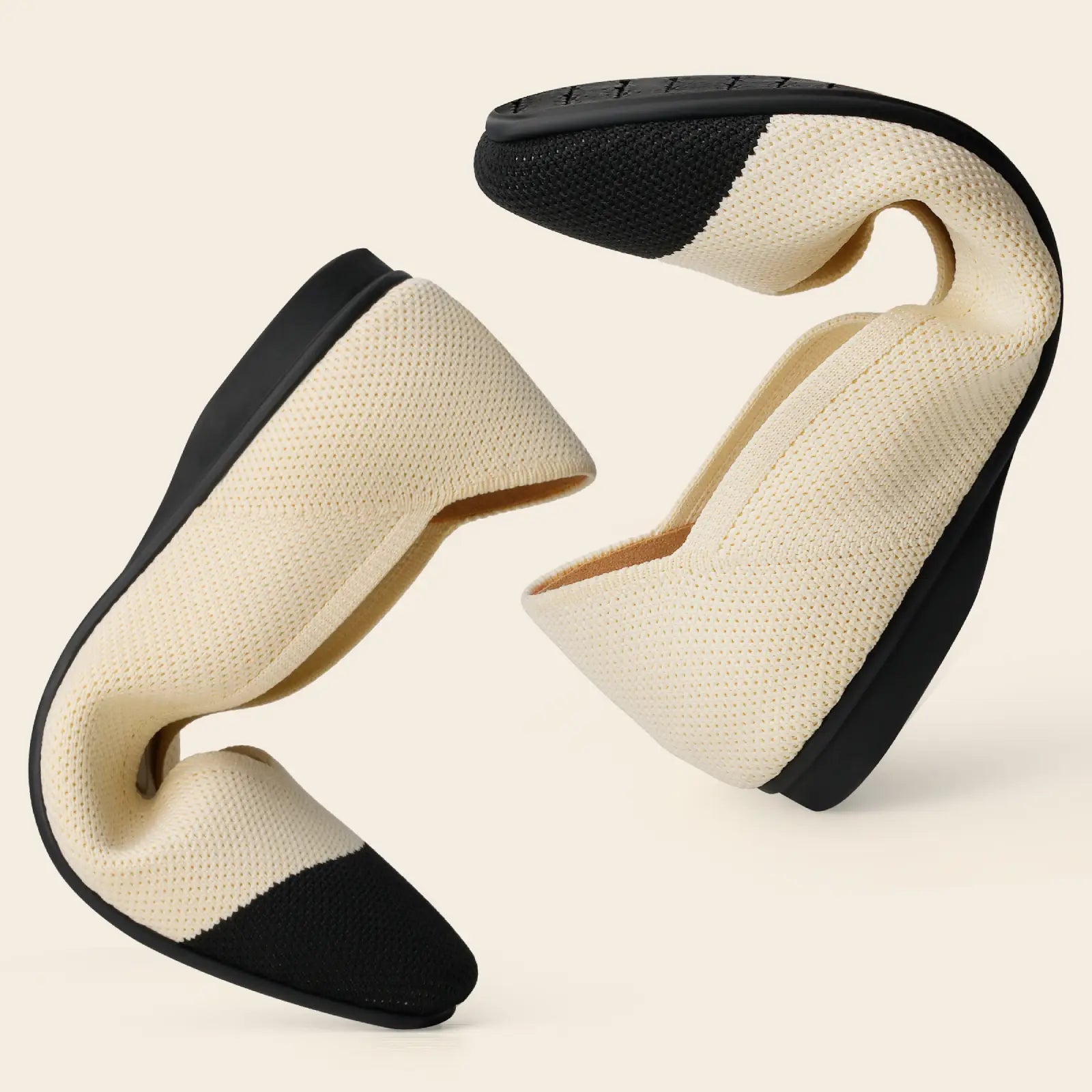 Flyknit Ballet Flats Lightweight Comfortable Daily Shoes